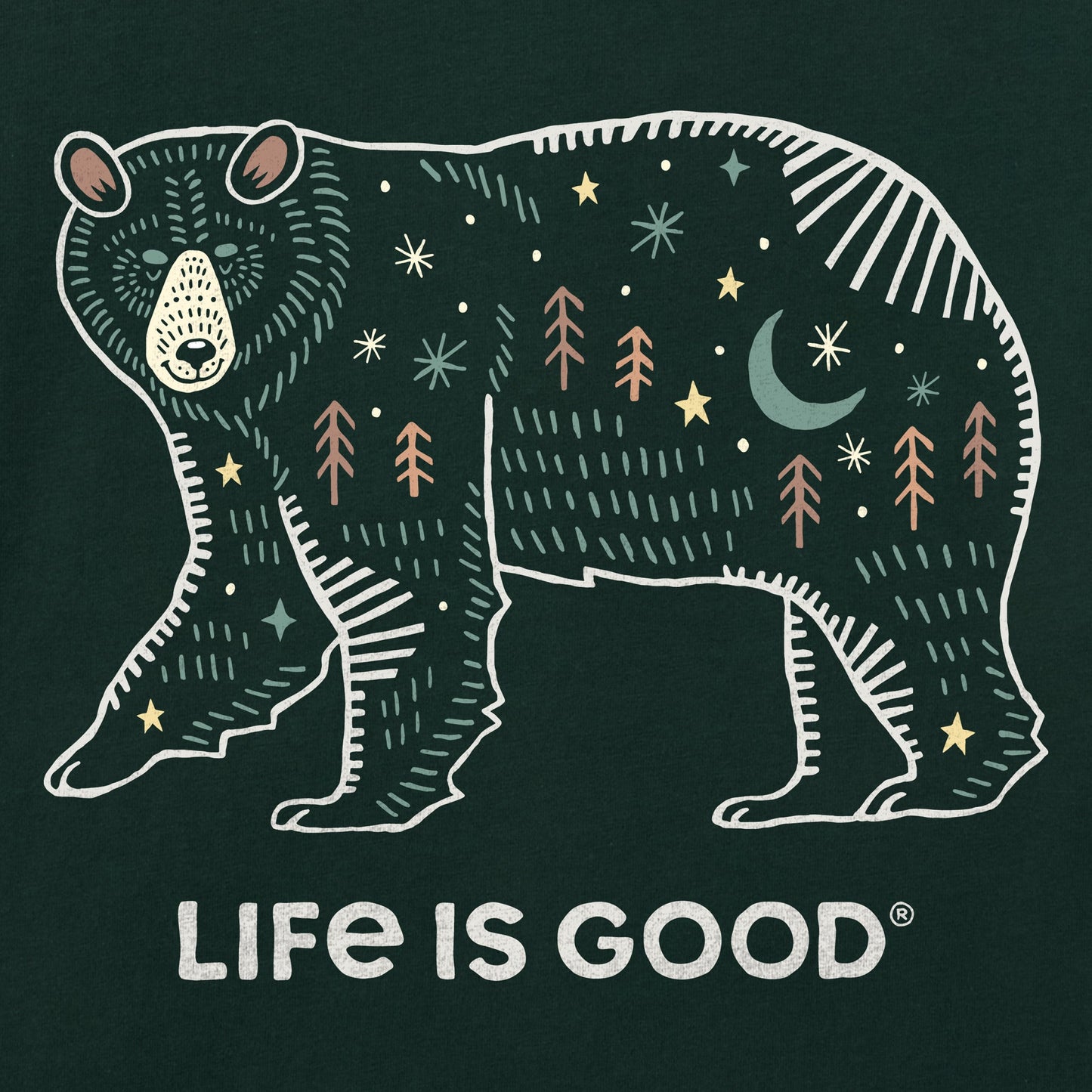 Women's Bear Landscape Short Sleeve Crusher Tee