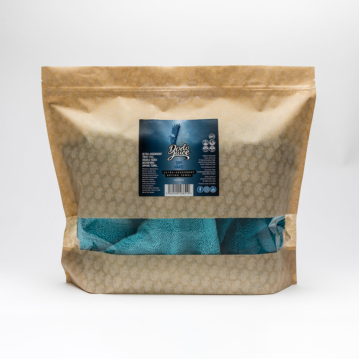 Dry Hard - double-sided twisted-loop microfibre drying towel 60x90cm 1100gsm HS 6307109090