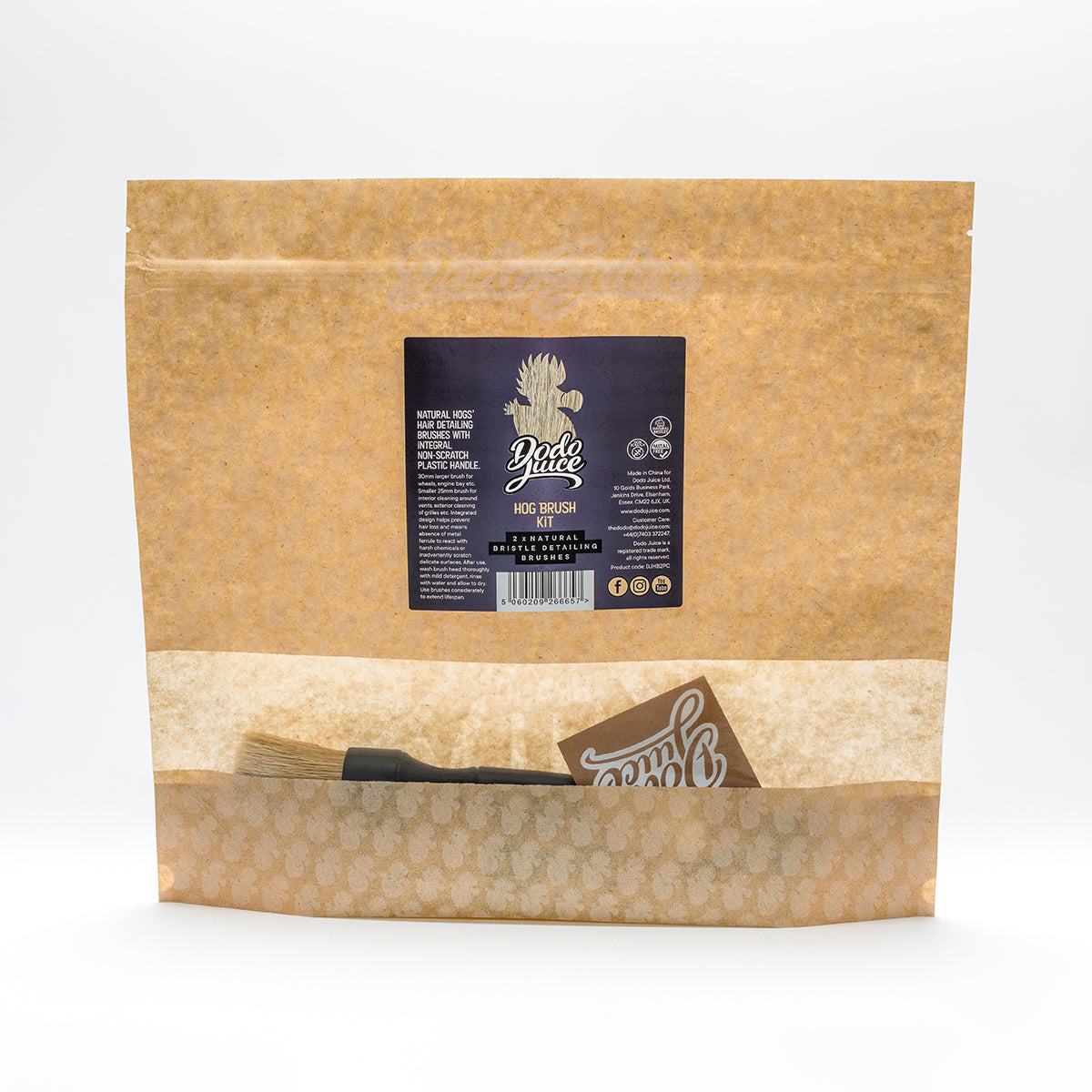 Hog Brush Kit - hog's hair detailing brushes x2 - natural bristles HS 9603909100