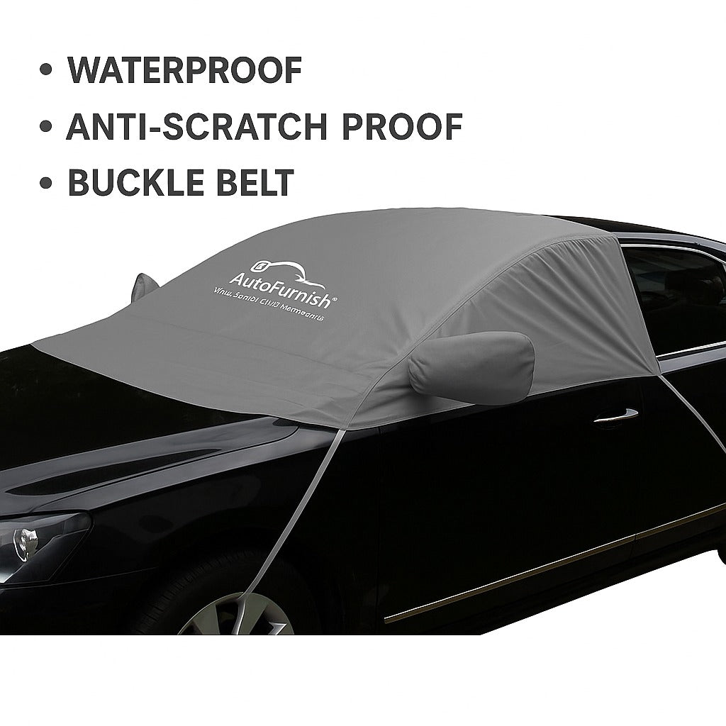 Autofurnish Aero Car Windshield Cover Frost Dust Shield Car Window Protector Waterproof Heat Resistant Universal Size