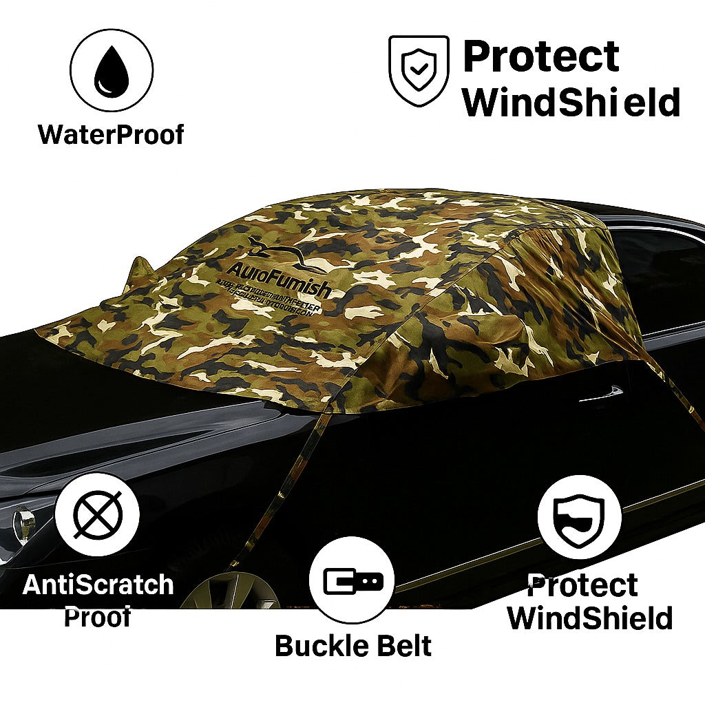 Autofurnish Aero Car Windshield Cover Frost Dust Shield Car Window Protector Waterproof Heat Resistant Universal Size
