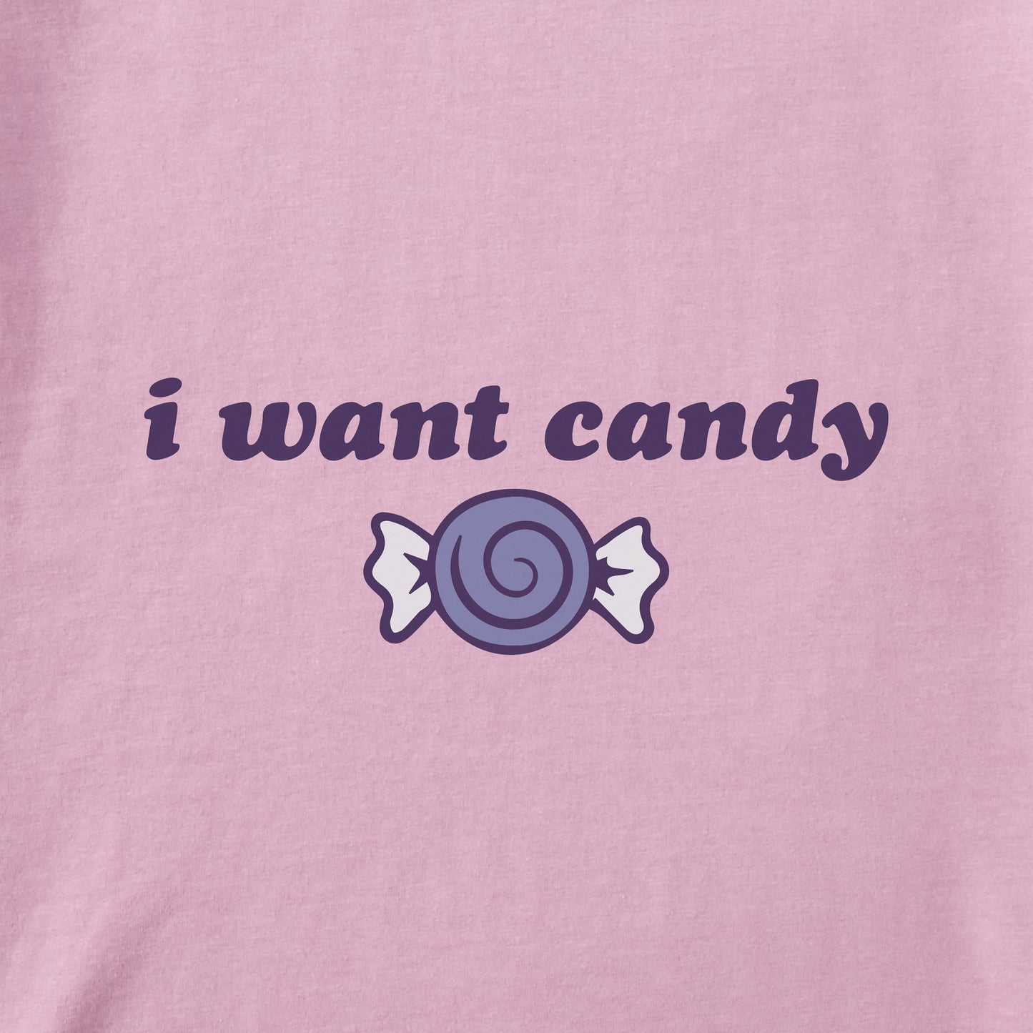 Women's I Want Candy Long Sleeve Crusher Tee