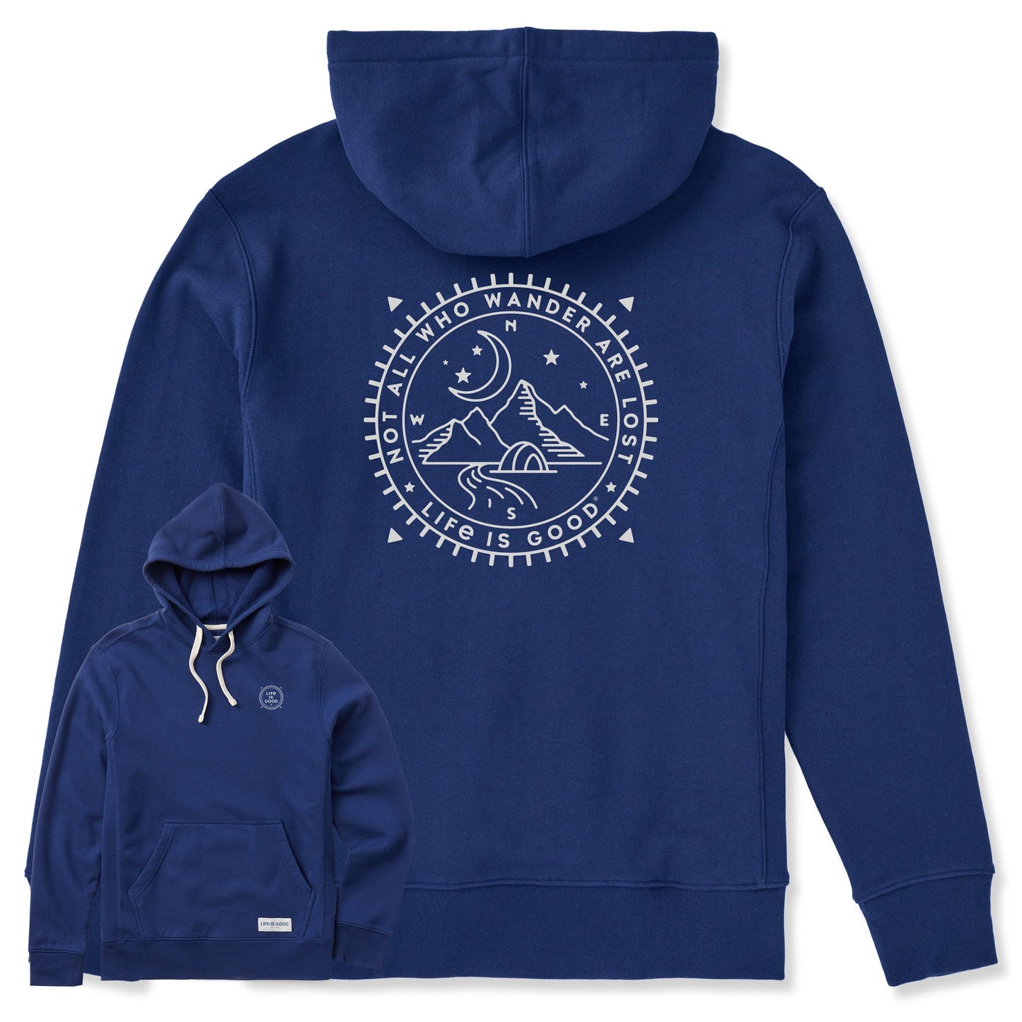 Men's Wander Compass Camp Simply True Fleece Hoodie