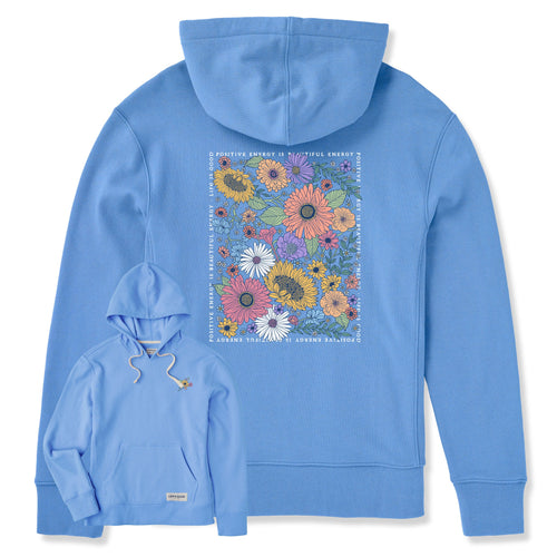 Women's Beautiful Energy Wildflowers Simply True Fleece Hoodie