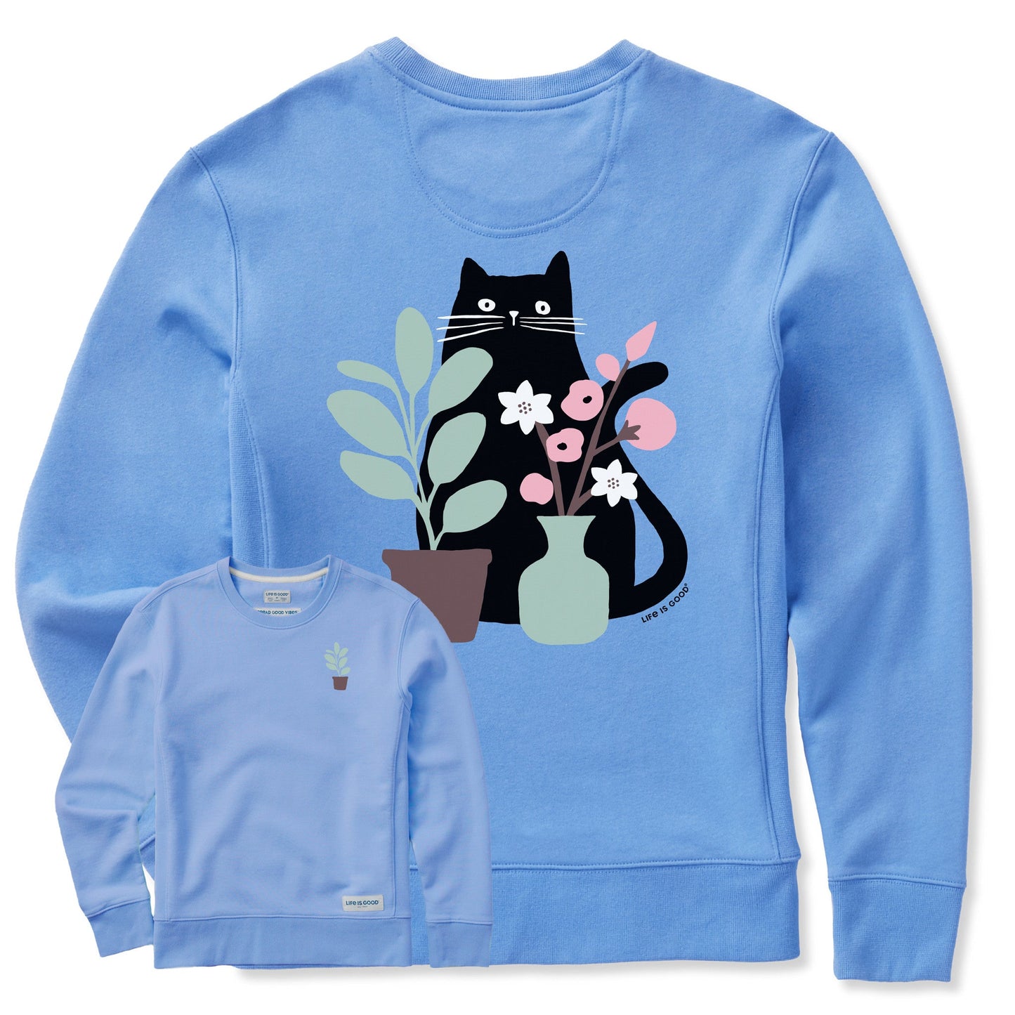 Women's Can you see the Cat? Simply True Crew