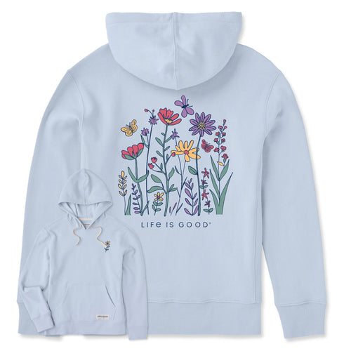 Women's Life is Good Butterfly Garden Simply True Fleece Hoodie