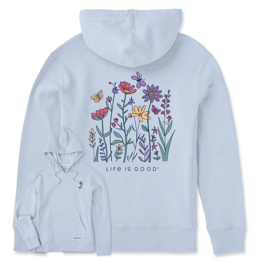 Women's Life is Good Butterfly Garden Simply True Fleece Hoodie