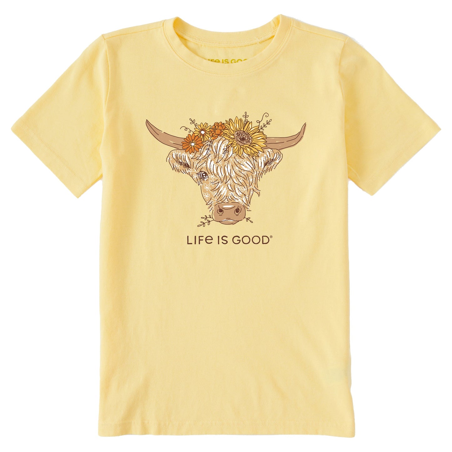 Kids Highland Cow Short Sleeve Crusher Tee