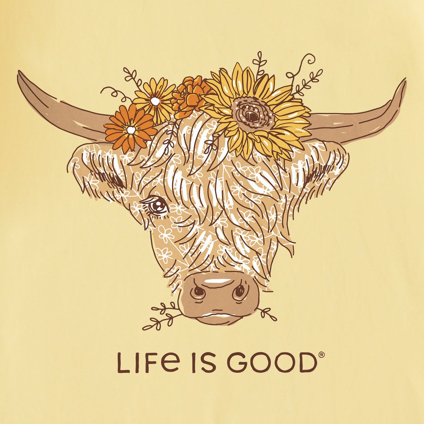 Kids Highland Cow Short Sleeve Crusher Tee