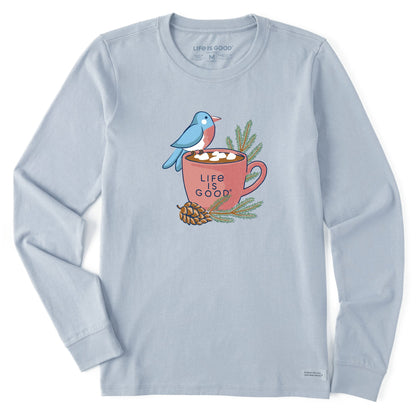 Women's Cocoa Bird Long Sleeve Crusher Tee