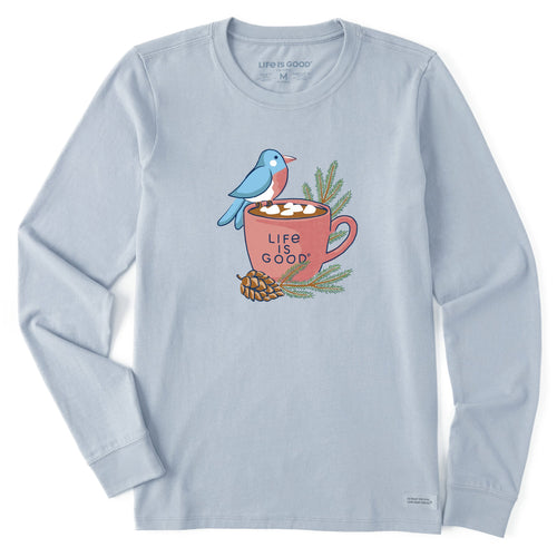 Women's Cocoa Bird Long Sleeve Crusher Tee