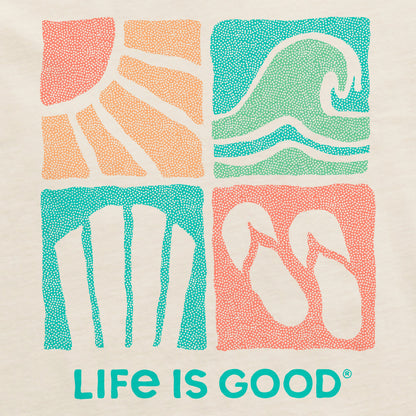 Women's Beach Quadrants Short Sleeve Crusher Tee