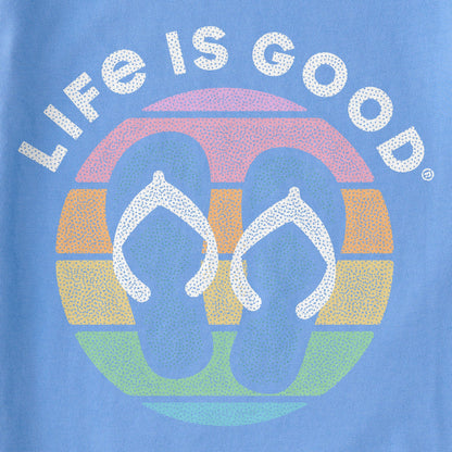 Women's Flip Flop Sunsets Short Sleeve Crusher Tee