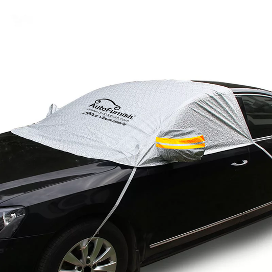 Autofurnish Aero Car Windshield Cover Frost Dust Shield Car Window Protector Waterproof Heat Resistant Universal Size